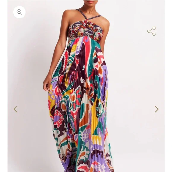 PatBO | Skirts | Patbo Daydreamer Pleated Maxi Dress Sz 2 | Poshmark